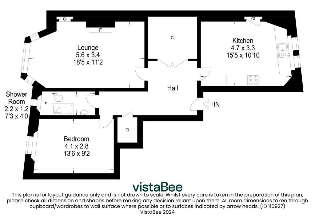 1 bedroom flat for sale - floorplan