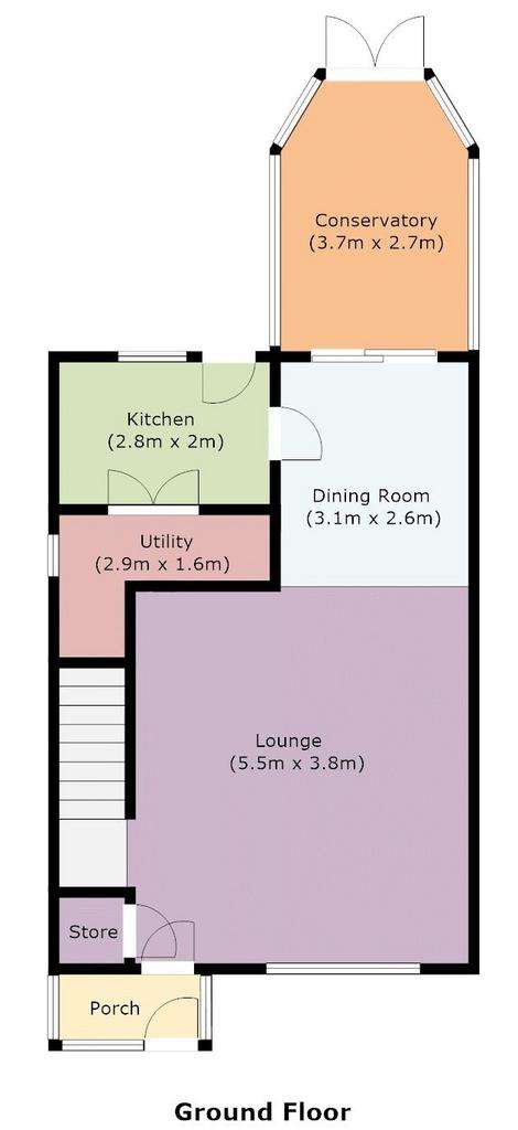 3 bedroom semi-detached house for sale - floorplan