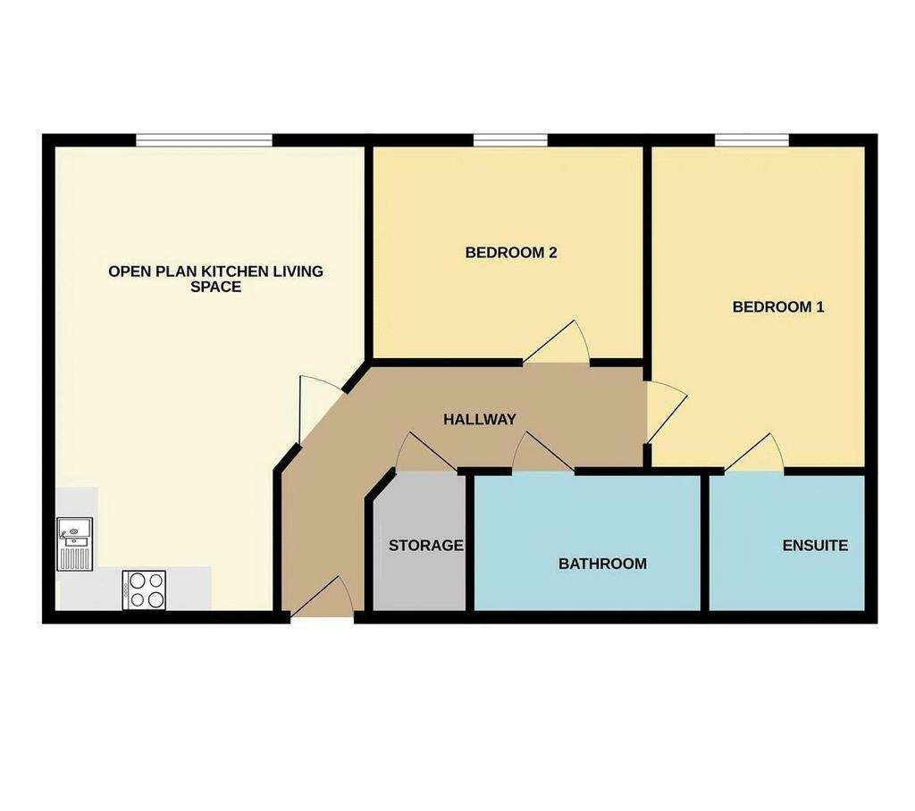 2 bedroom flat for sale - floorplan