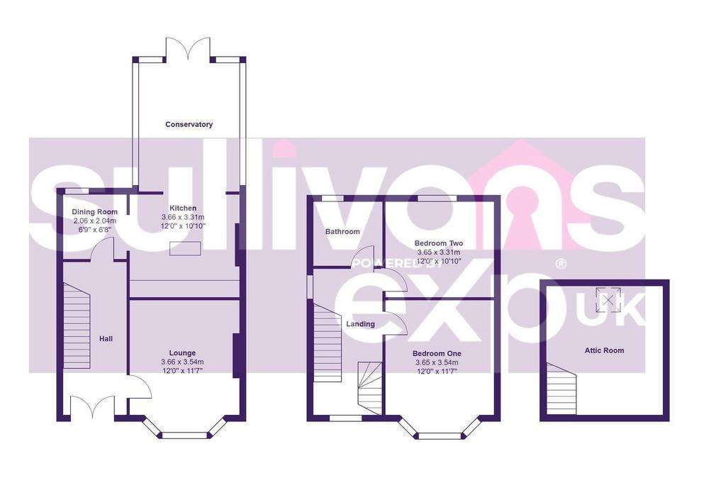 2 bedroom semi-detached house for sale - floorplan