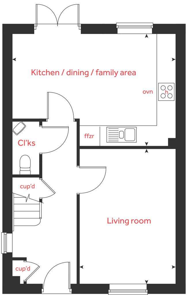 3 bedroom semi-detached house for sale - floorplan