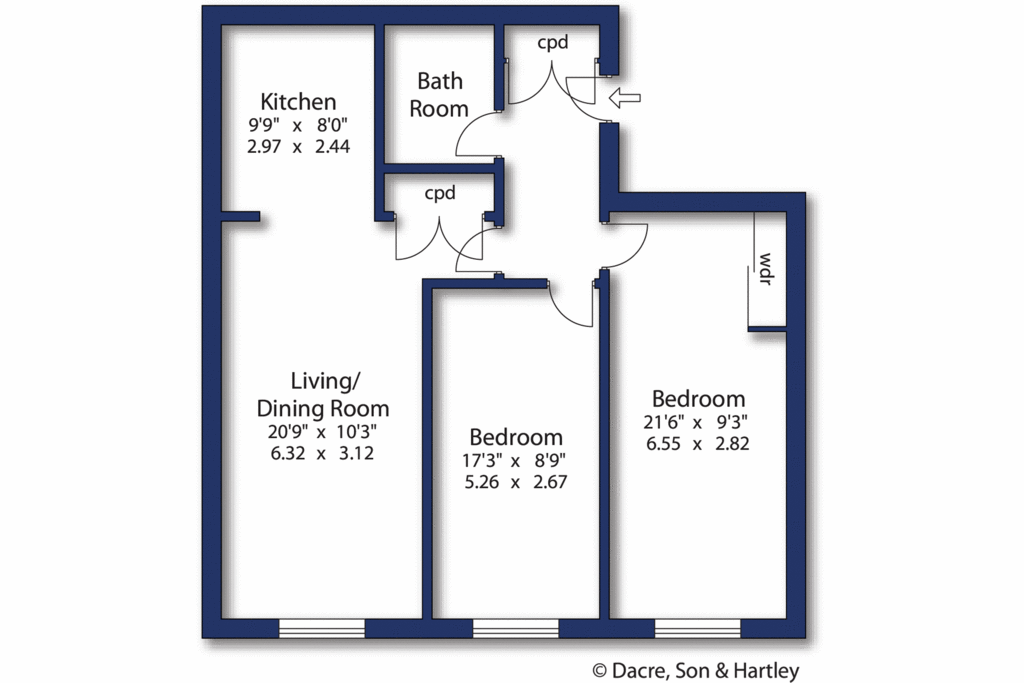 2 bedroom flat for sale - floorplan