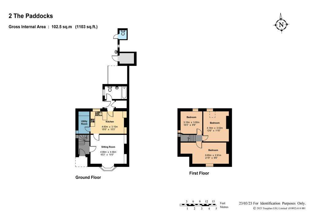 3 bedroom semi-detached house for sale - floorplan