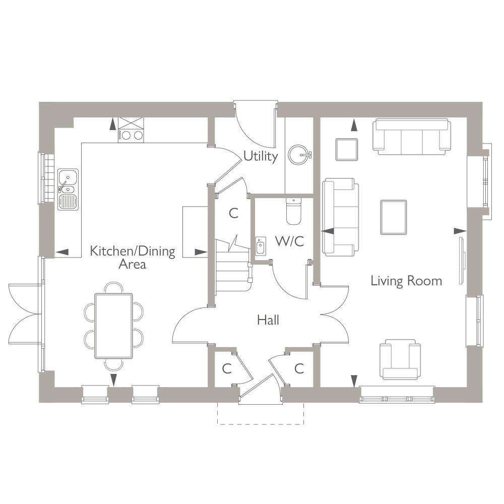 4 bedroom detached house for sale - floorplan