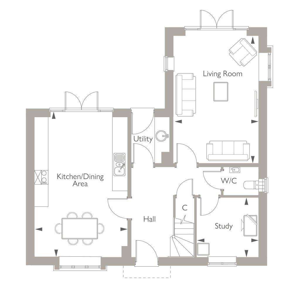 4 bedroom detached house for sale - floorplan