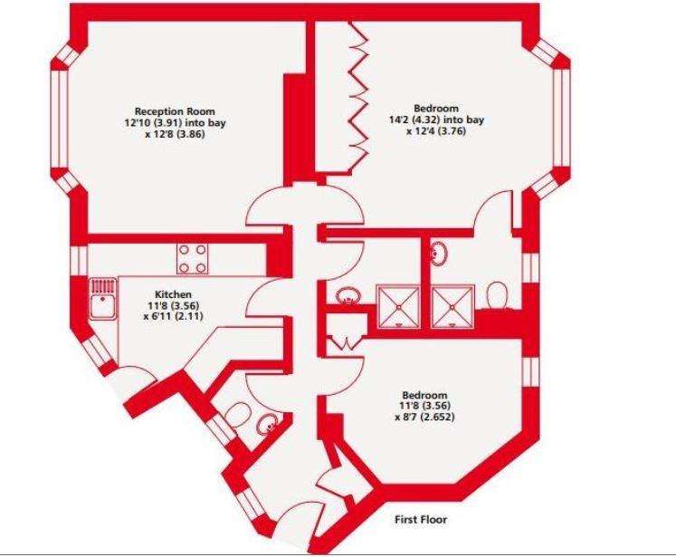 2 bedroom flat for sale - floorplan