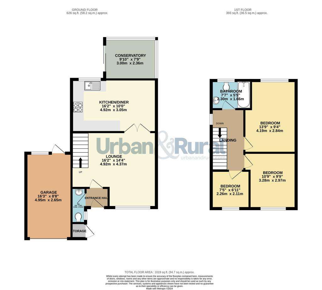 3 bedroom link-detached house for sale - floorplan