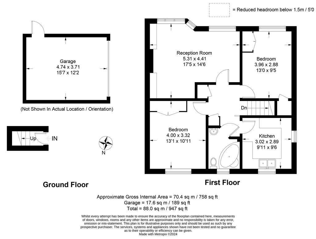 2 bedroom maisonette for sale - floorplan