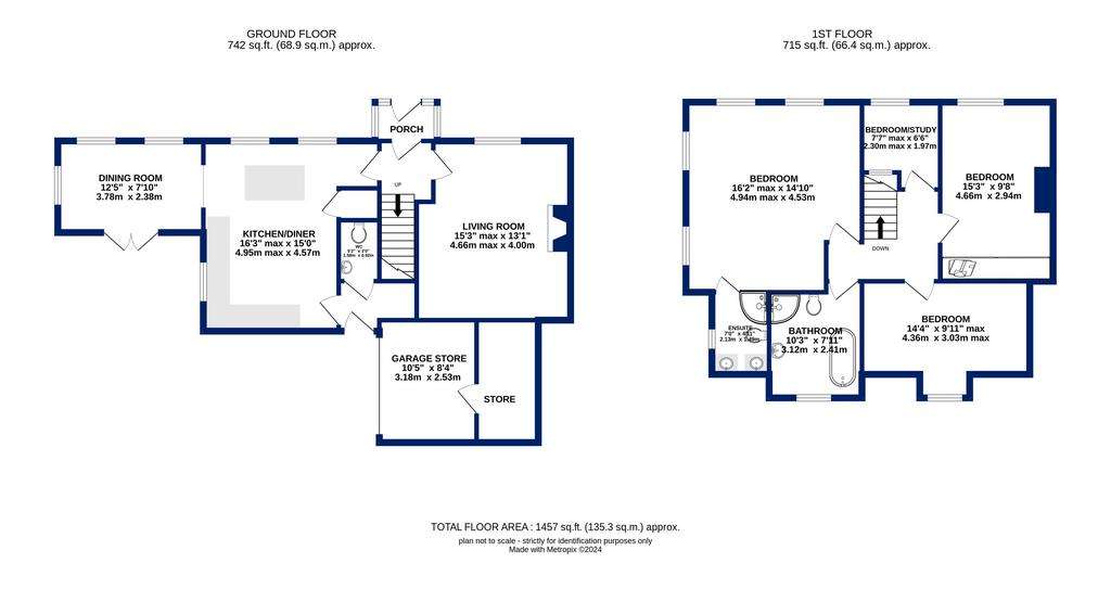 4 bedroom semi-detached house for sale - floorplan