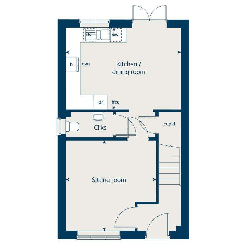 3 bedroom semi-detached house for sale - floorplan