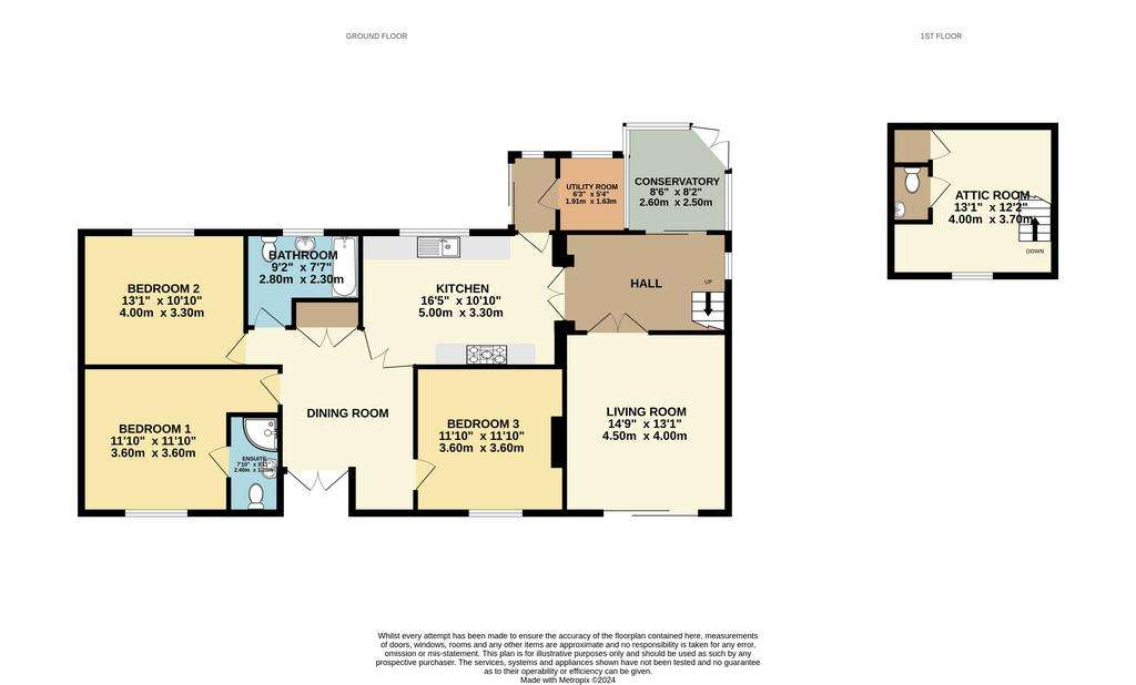 4 bedroom bungalow for sale - floorplan