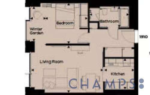 1 bedroom flat to rent - floorplan