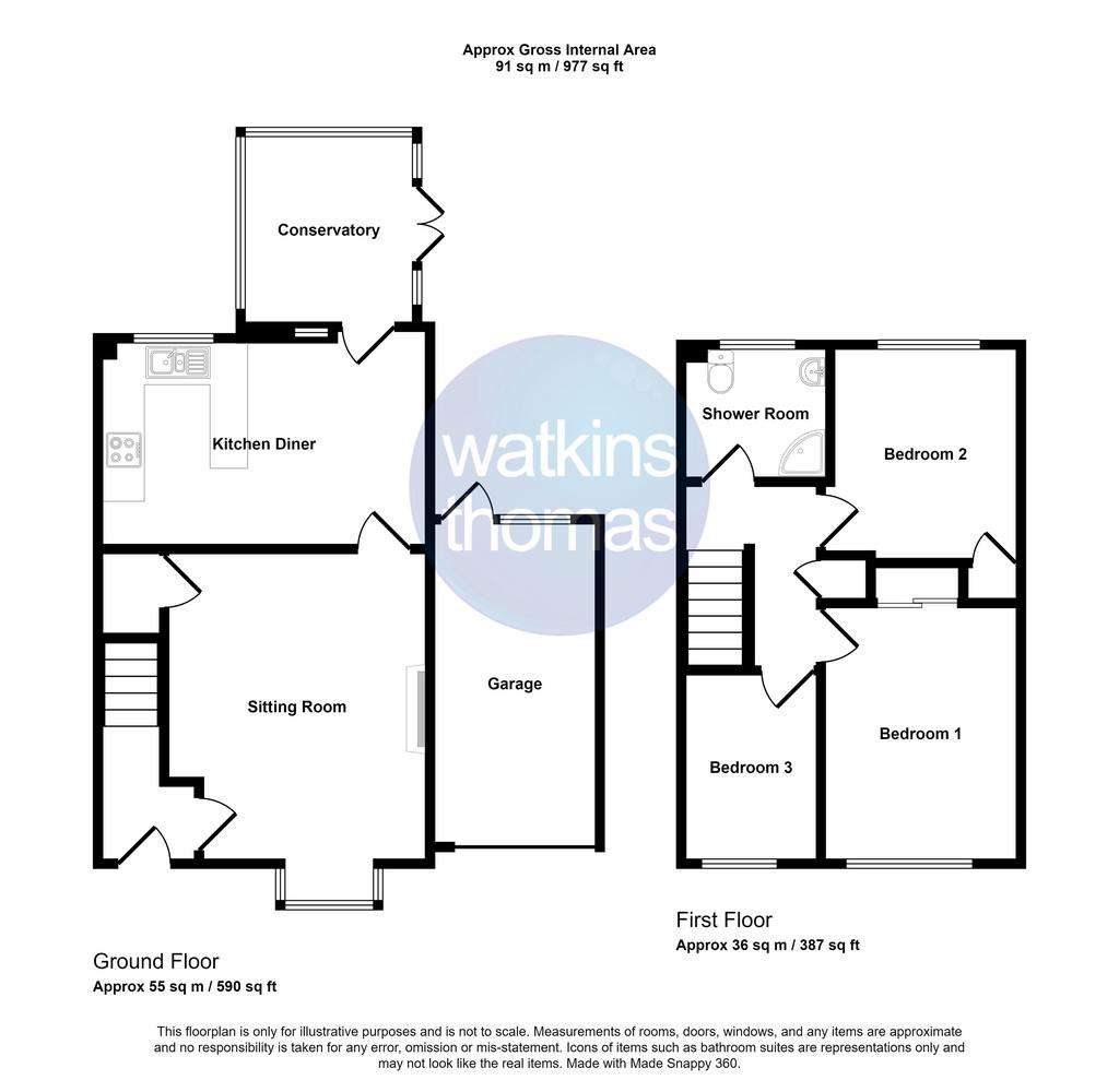 3 bedroom semi-detached house for sale - floorplan