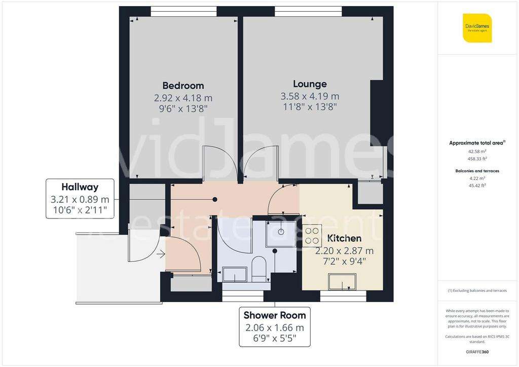 1 bedroom flat for sale - floorplan