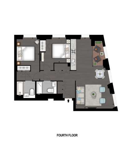 2 bedroom flat to rent - floorplan