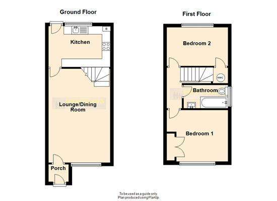 2 bedroom end of terrace house for sale - floorplan