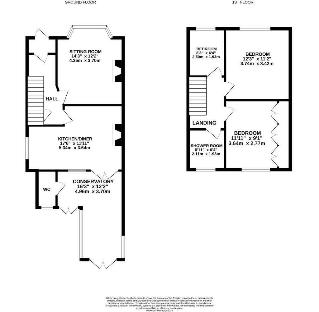 3 bedroom semi-detached house for sale - floorplan