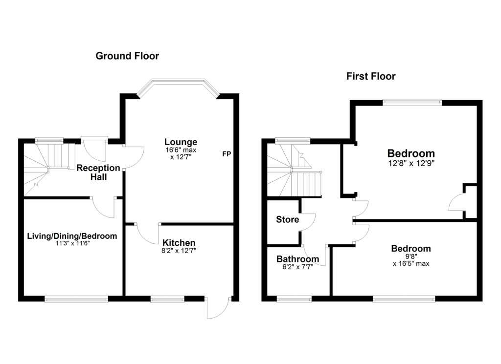 3 bedroom end of terrace house for sale - floorplan