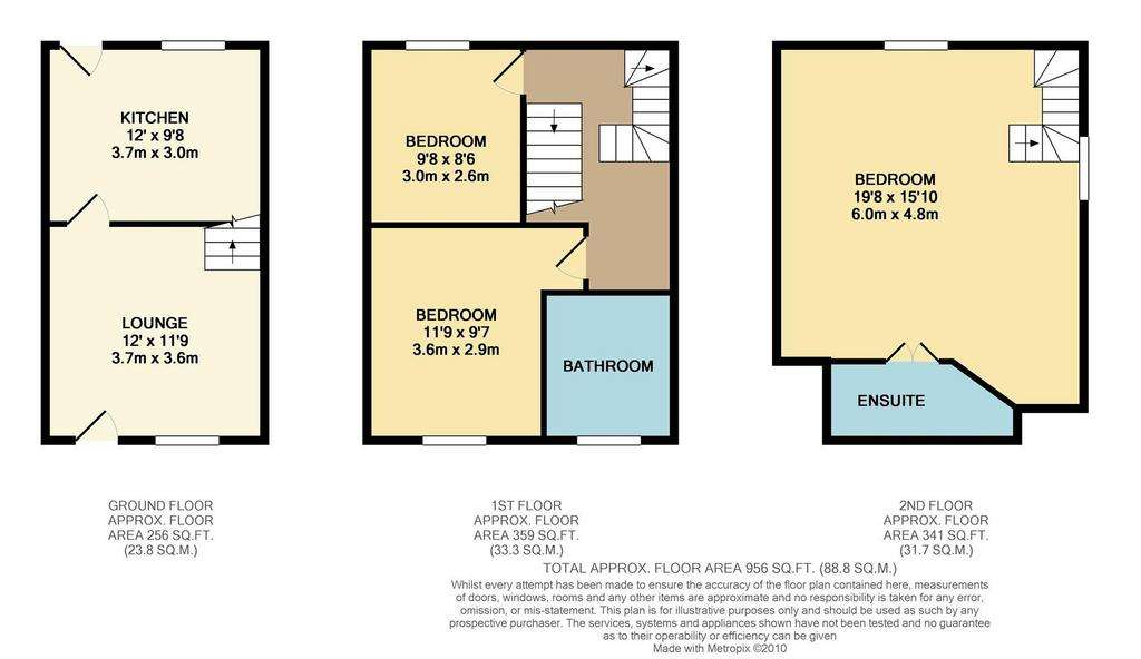 3 bedroom end of terrace house for sale - floorplan