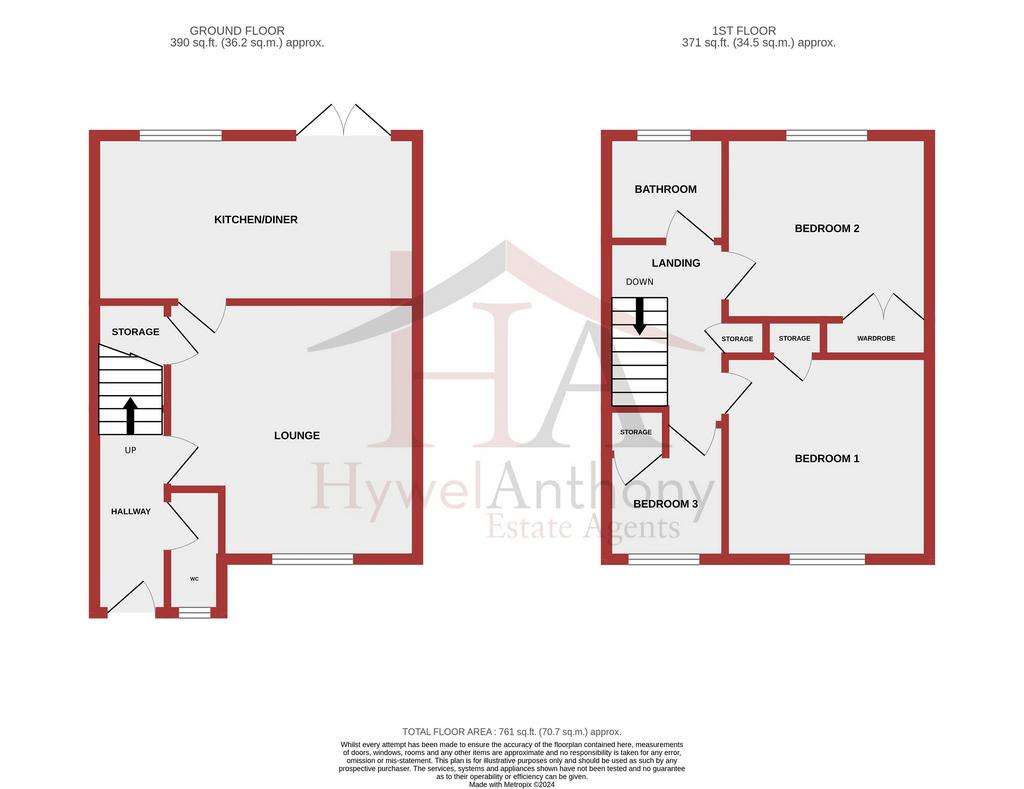 3 bedroom detached house for sale - floorplan