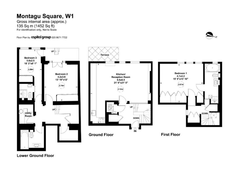 3 bedroom flat to rent - floorplan