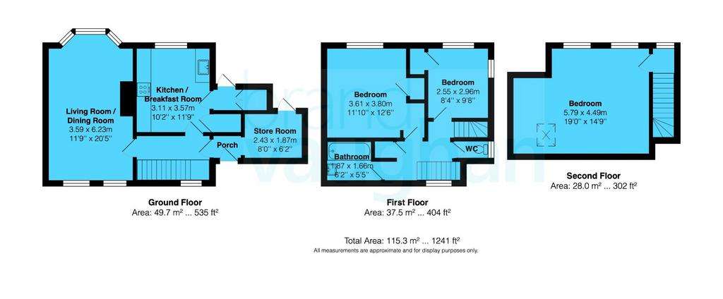 3 bedroom semi-detached house for sale - floorplan