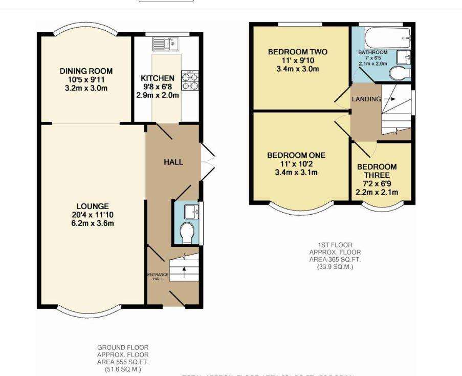 3 bedroom semi-detached house to rent - floorplan