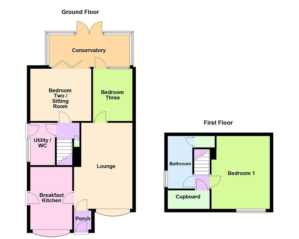 3 bedroom semi-detached house for sale - floorplan