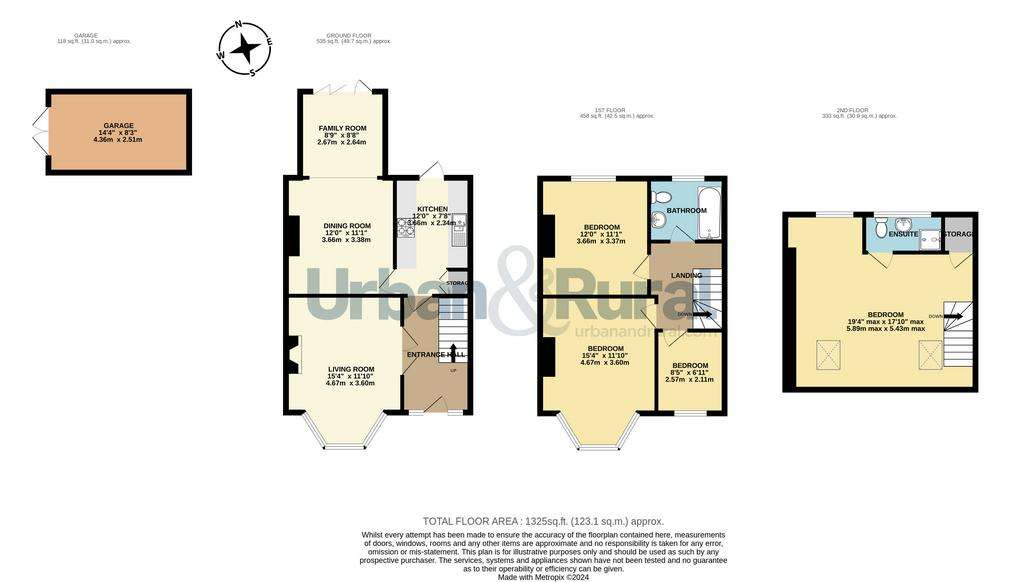 4 bedroom terraced house for sale - floorplan