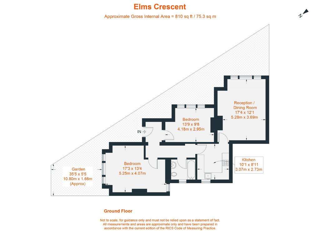 2 bedroom flat to rent - floorplan