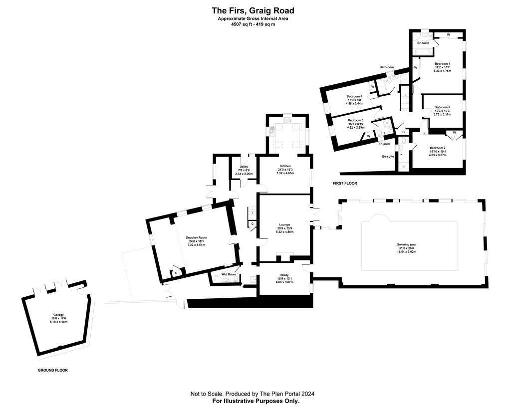 5 bedroom semi-detached house for sale - floorplan