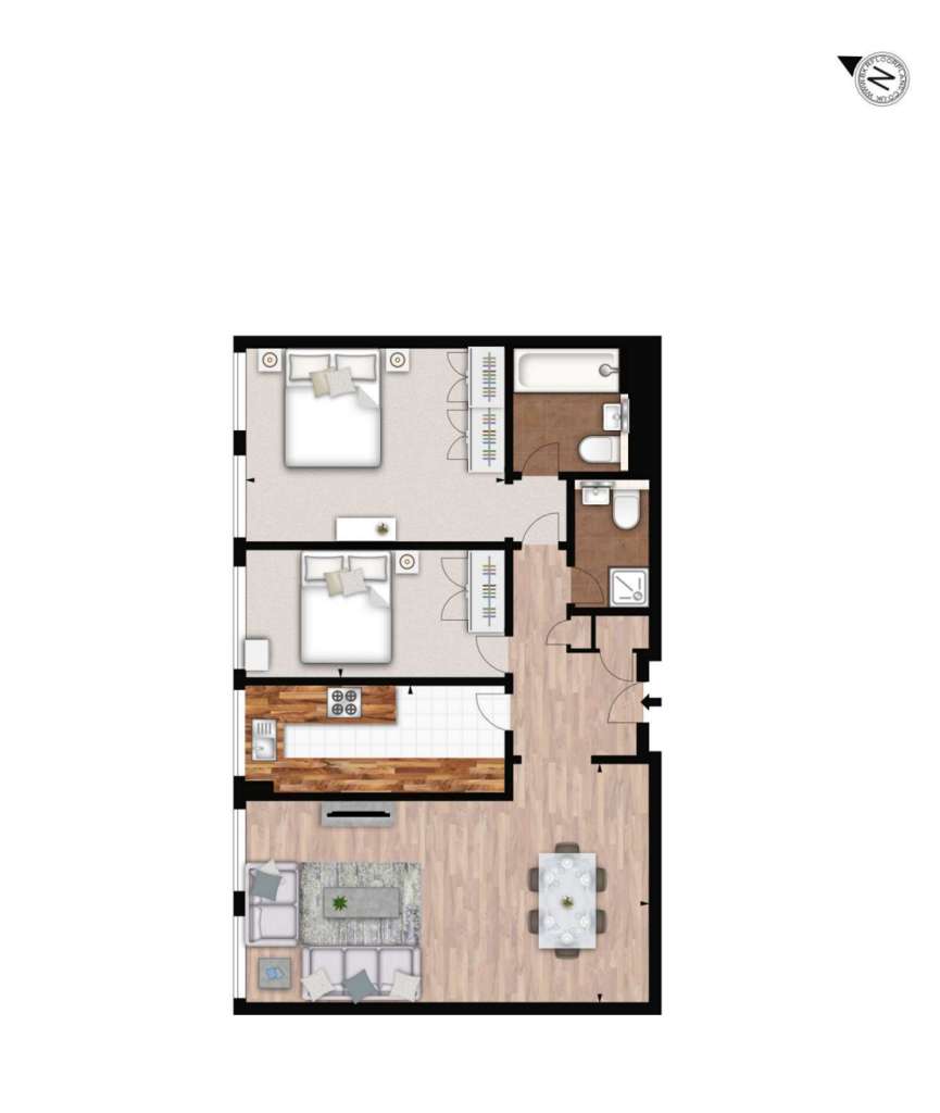 1 bedroom flat to rent - floorplan