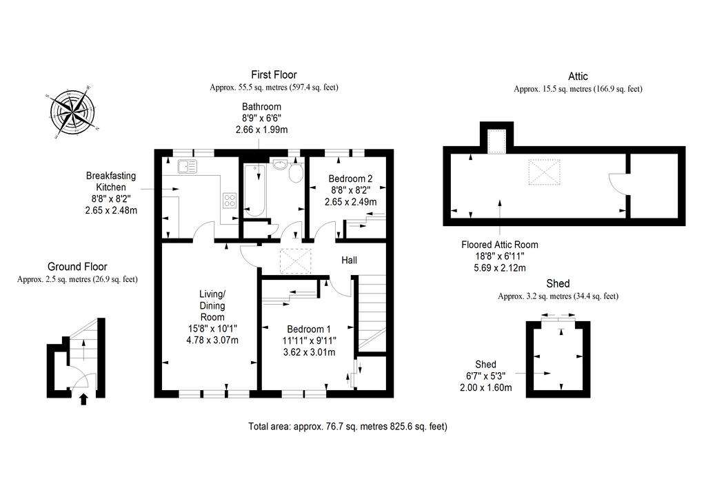 2 bedroom flat for sale - floorplan