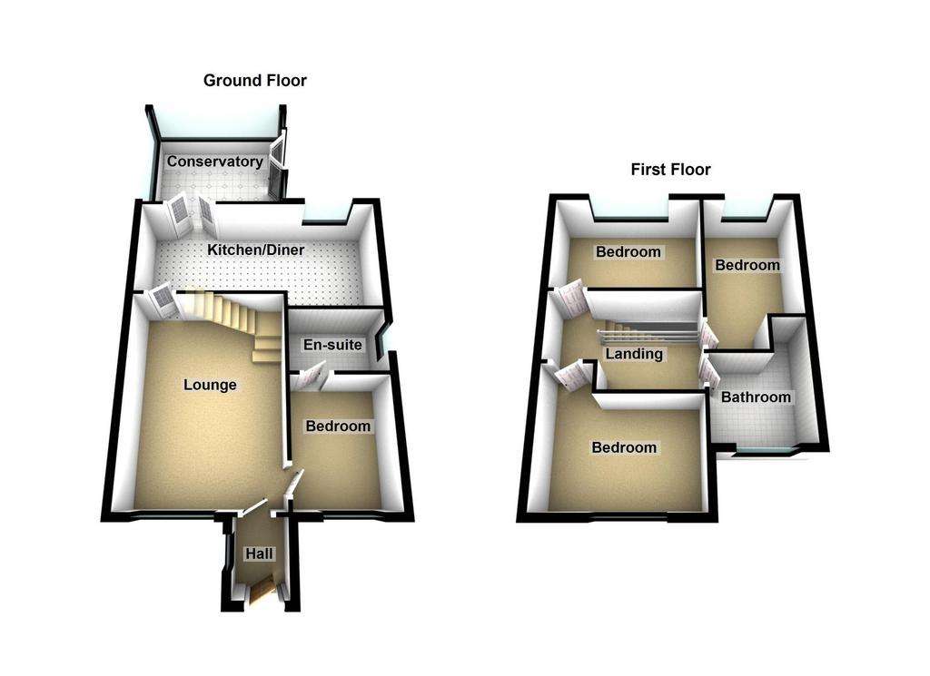 4 bedroom semi-detached house for sale - floorplan