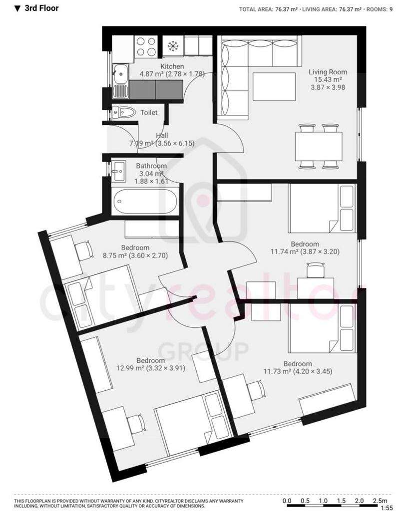 4 bedroom house to rent - floorplan