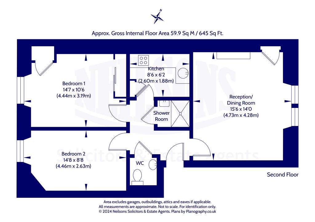 2 bedroom flat for sale - floorplan