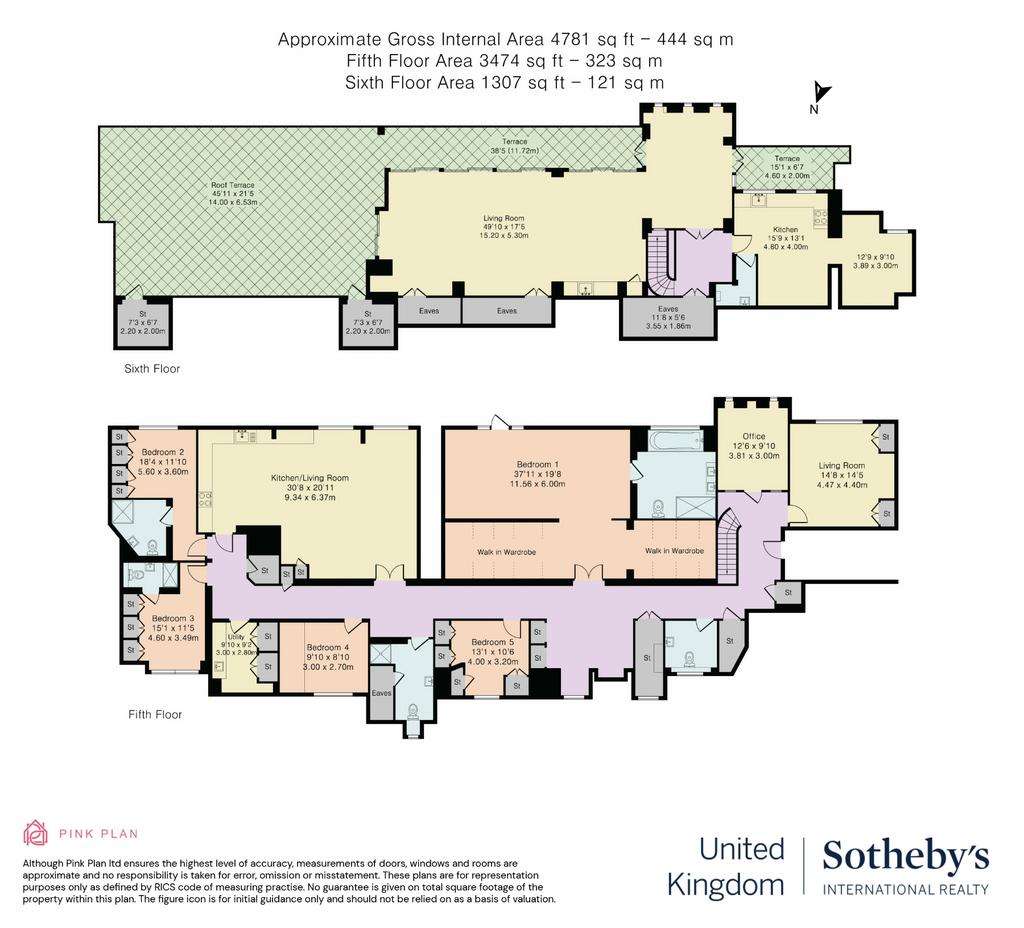 5 bedroom penthouse apartment to rent - floorplan