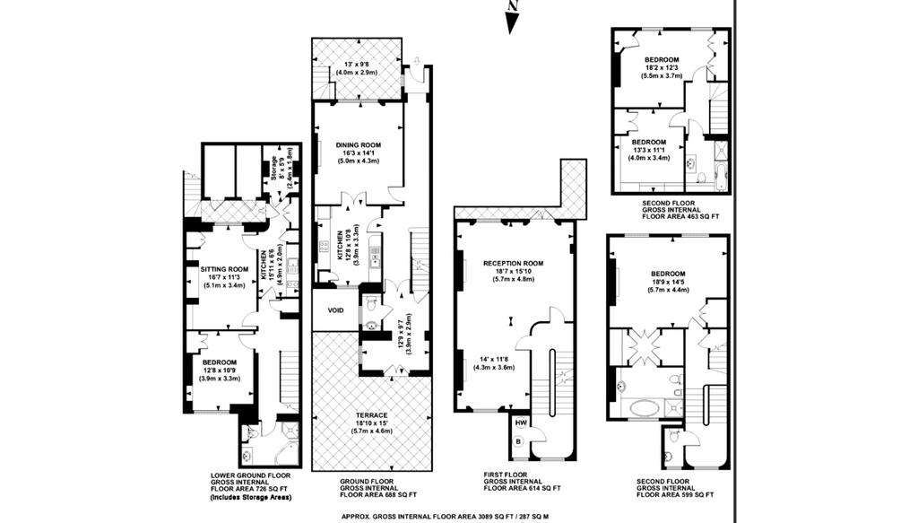 5 bedroom house to rent - floorplan