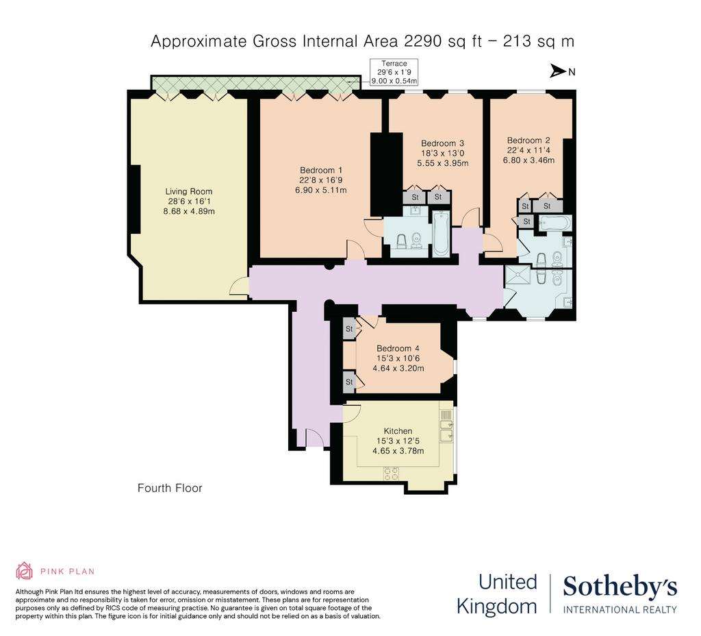 4 bedroom flat to rent - floorplan