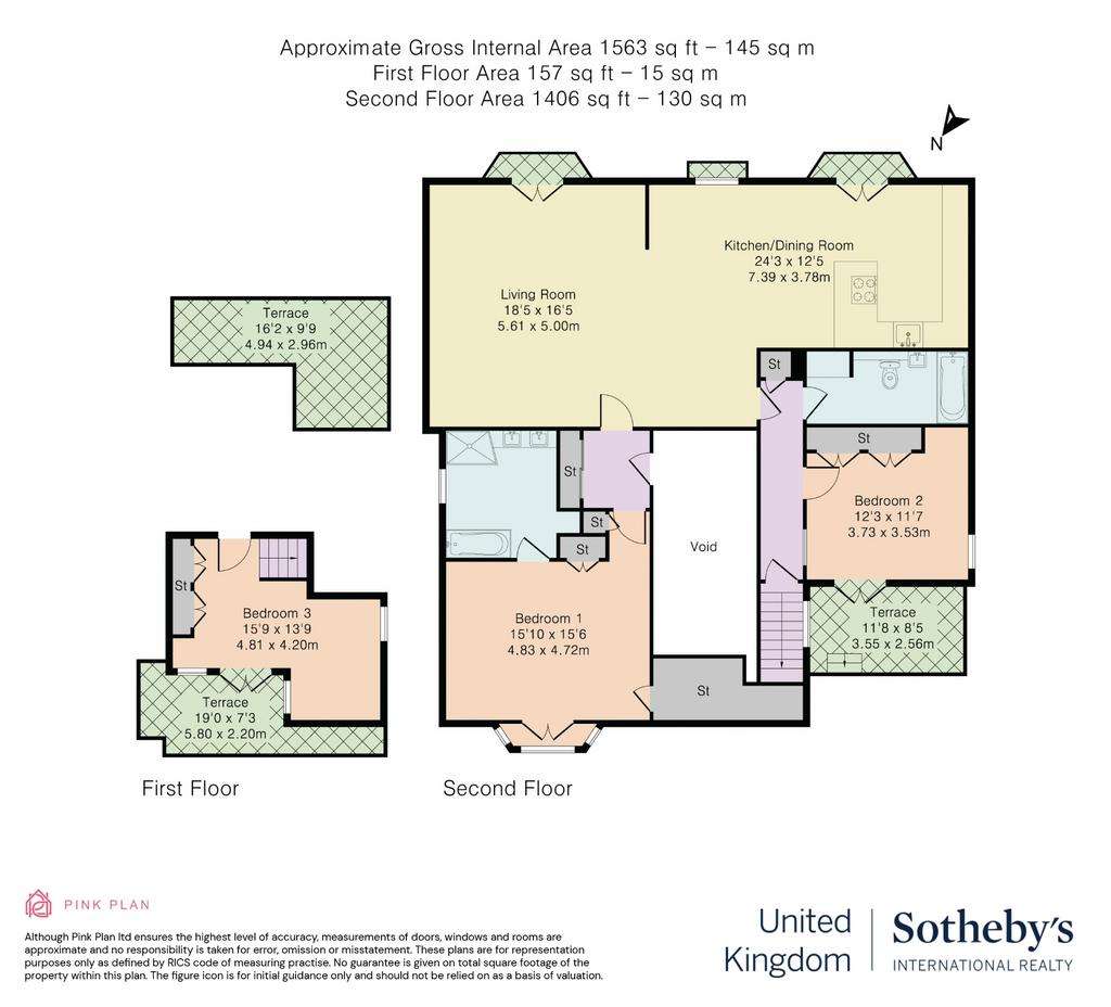 3 bedroom flat to rent - floorplan