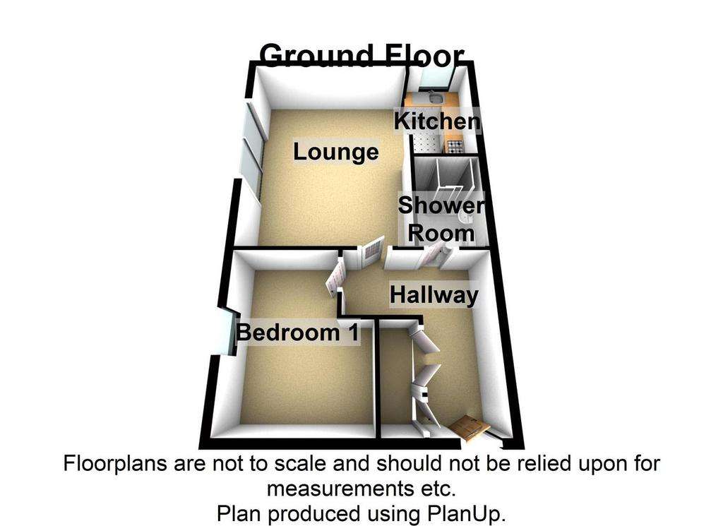 1 bedroom flat to rent - floorplan