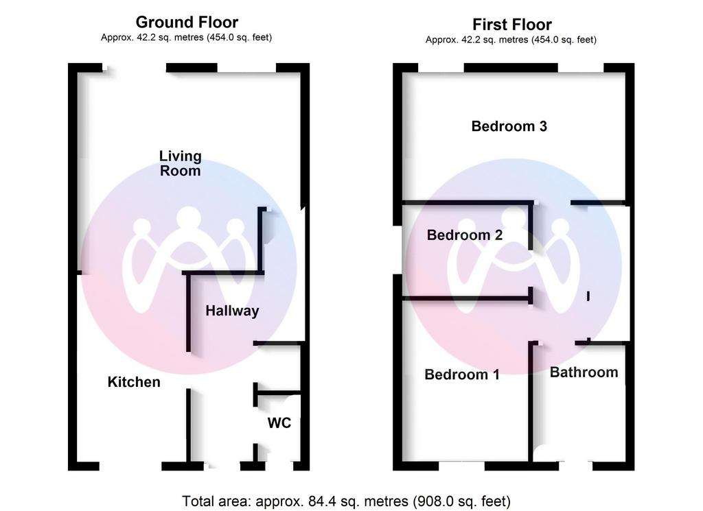 3 bedroom semi-detached house to rent - floorplan