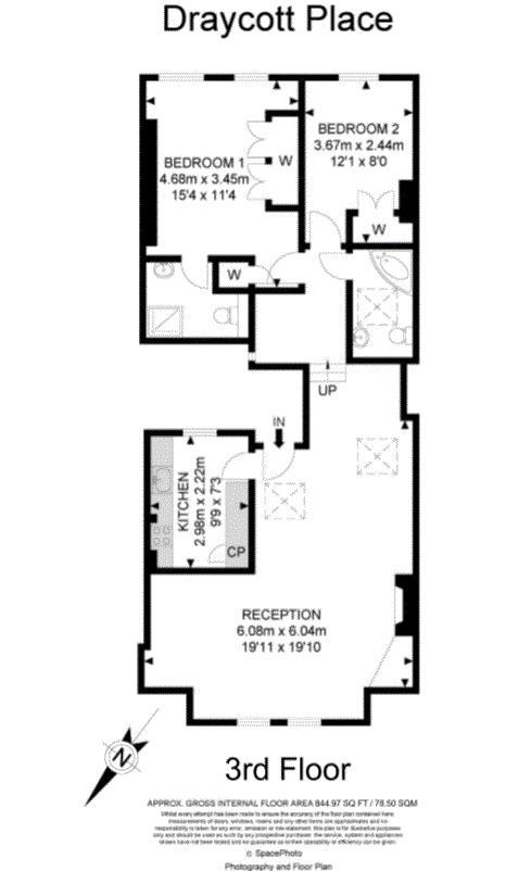 2 bedroom flat to rent - floorplan