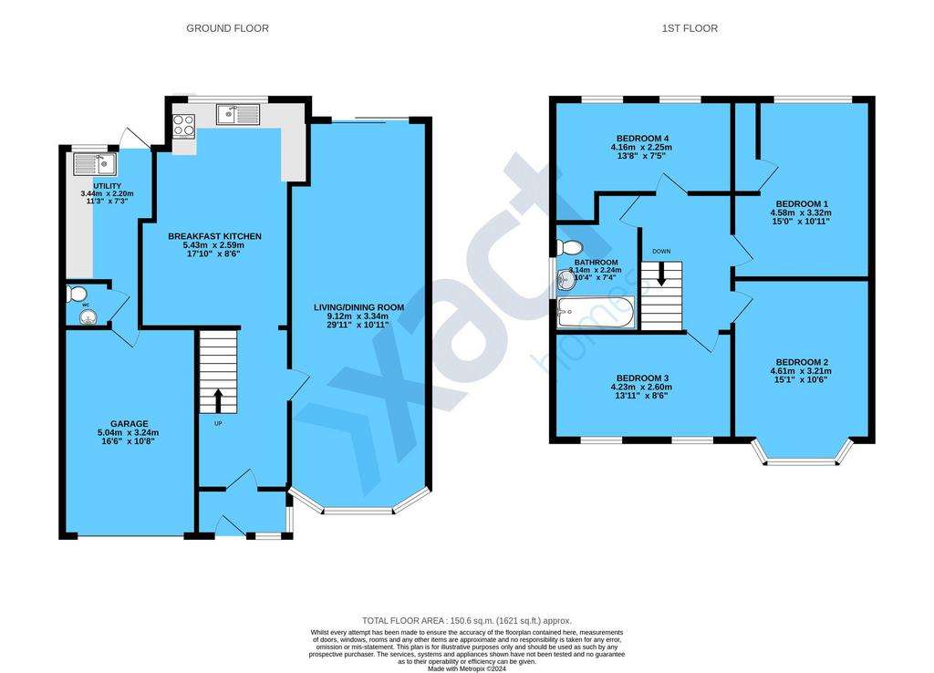 4 bedroom semi-detached house for sale - floorplan