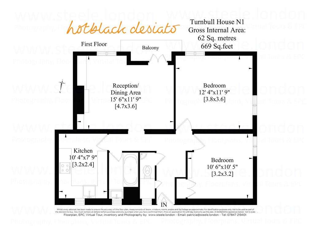 2 bedroom flat to rent - floorplan