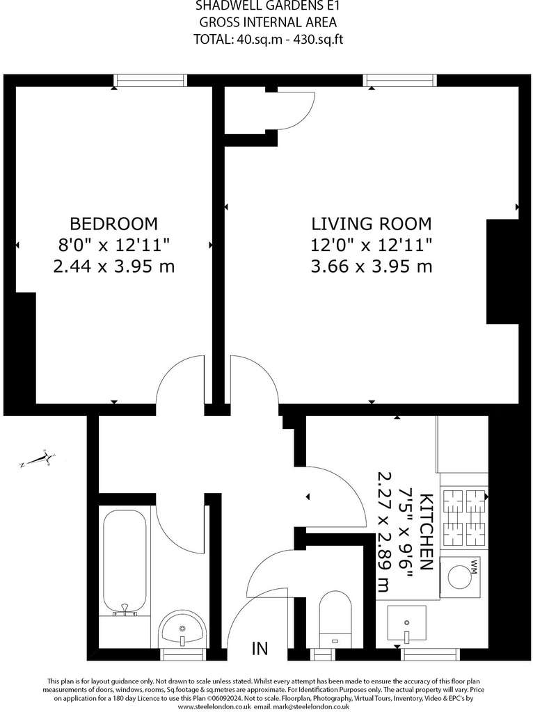 1 bedroom flat for sale - floorplan