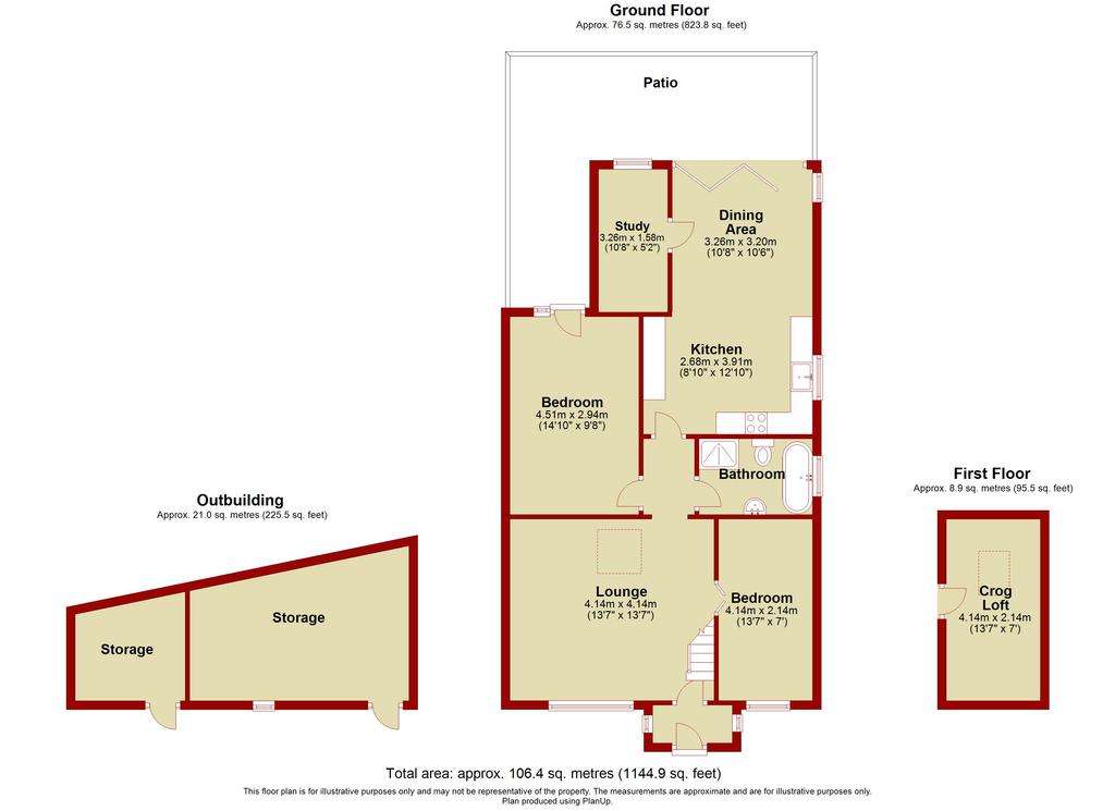 4 bedroom end of terrace house for sale - floorplan