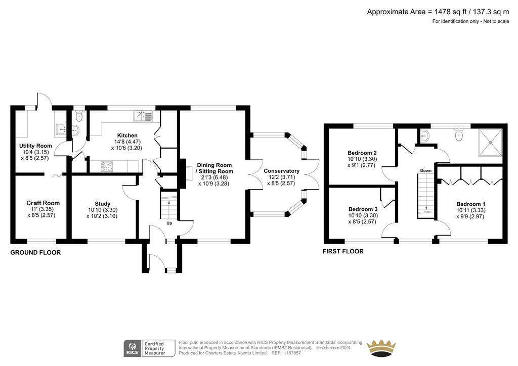 3 bedroom detached house for sale - floorplan