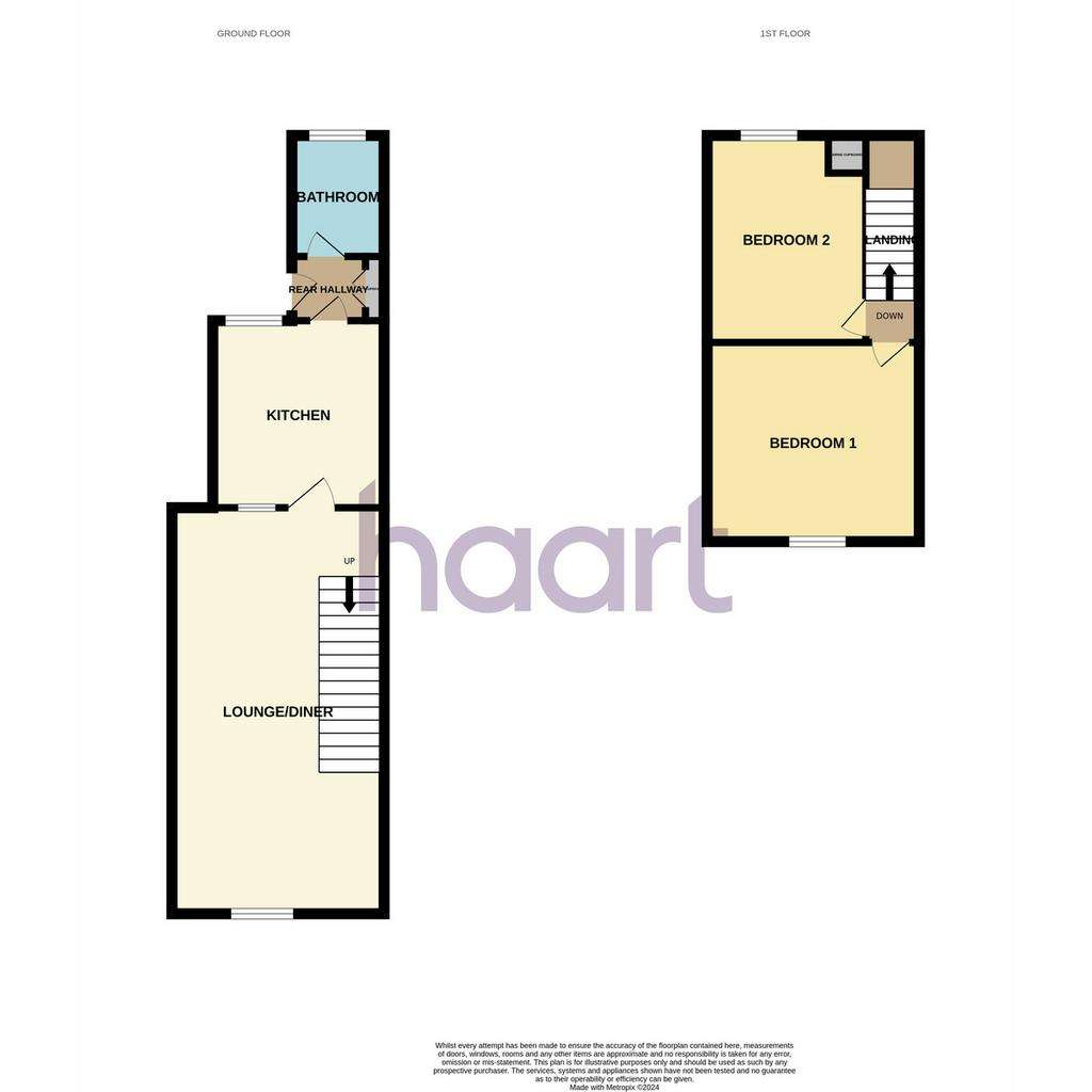 2 bedroom terraced house for sale - floorplan