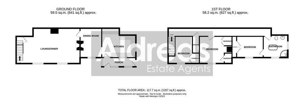 3 bedroom end of terrace house for sale - floorplan